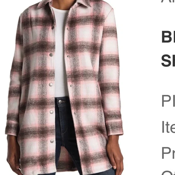 BB DAKOTA BY STEVE MADDEN Plaid
Shirt Jacket 🧥💗 - Picture 1 of 1